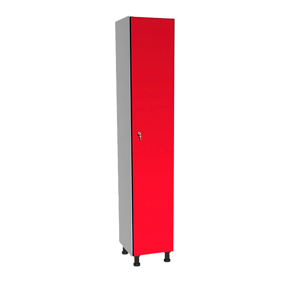 Taquilla de 1 puerta estándar roja